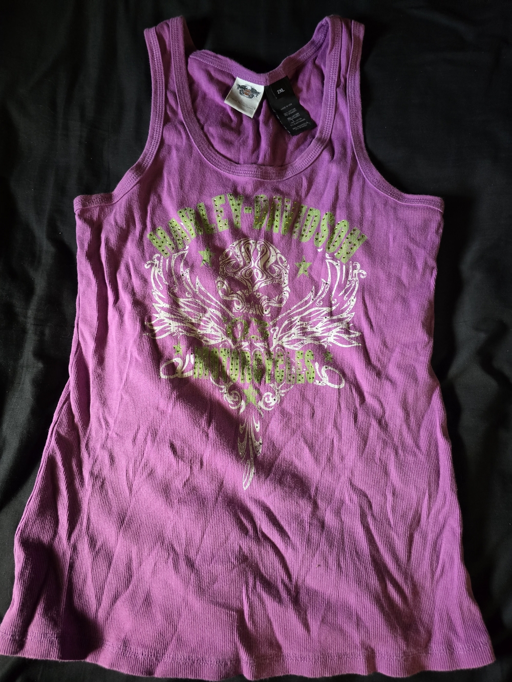 Harley-Davidson Women's Magenta Graphic Racerback Tank